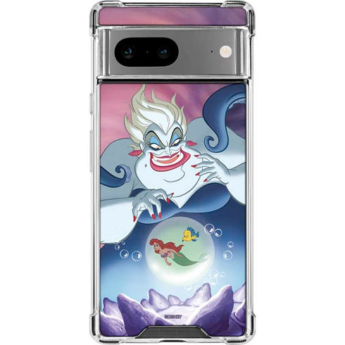 Disney Villains Ursula Ariel and Flounder Google Pixel 7a Clear Case